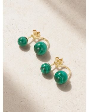 Mateo 14-Karat Malachite Earrings - Green
