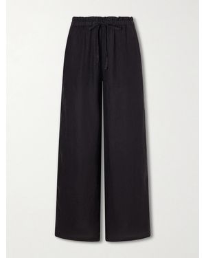 James Perse Linen Wide-Leg Trousers - Blue