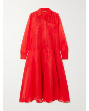 Altuzarra Sissy Silk-Organza Midi Dress - Red