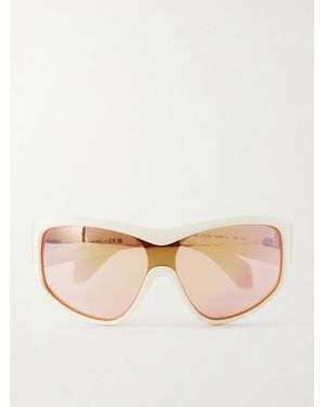 Moncler Thyra Oval-Frame Ski Sunglasses - Natural