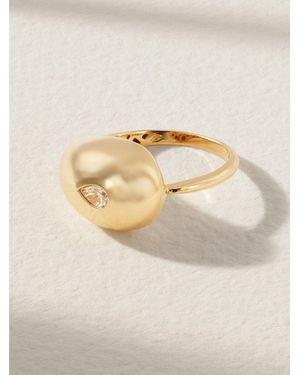 Mateo Water Droplet 14-Karat Diamond Ring - Natural