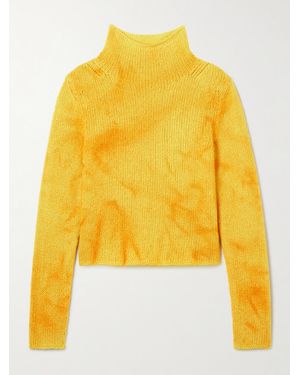 Gabriela Hearst Daina Tie-Dyed Cashmere Turtleneck Jumper - Yellow