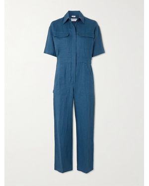 Rivet Utility Dynamo Jumpsuit Aus Leinen - Blau