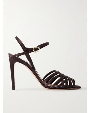 Gianvito Rossi Kerry 95 Satin Sandals - Metallic