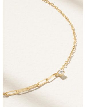 Yvonne Léon Collier En Or 18 Carats (750/1000) Et Diamants - Métallisé