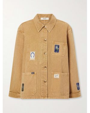 Sea Winslow Patch-Detailed Denim Jacket - Natural