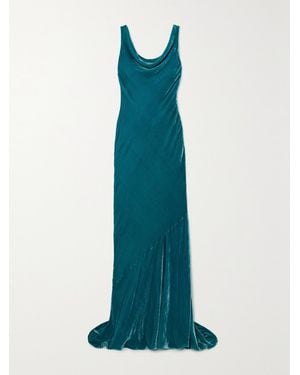 Saloni Asher Velvet Gown - Blue