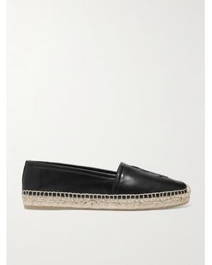 Saint Laurent Espadrilles En Toile À Logo - Noir