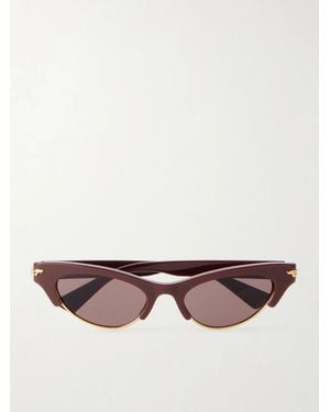 Bottega Veneta Cat-Eye Acetate Sunglasses - Red