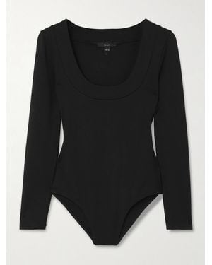 The Park Maranda Scoop Neck Pyratex Power 3 Full-Bottom Bodysuit - Black