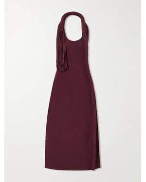DIOTIMA Mane Embellished Crepe Midi Dress - Purple