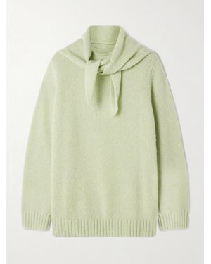 arch4 Verona Set Aus Pullover Und Schal Aus Einer Biokaschmir-Seidenmischung - Grün