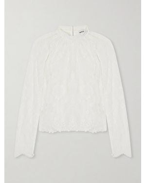 Self-Portrait Scalloped Lace Blouse - White