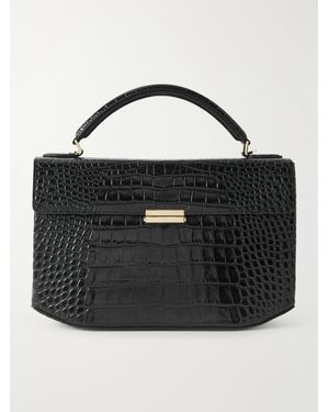 TOTEME Clip Croc-Effect Leather Shoulder Bag - Schwarz