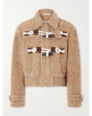 S.S.Daley Cropped Alpaca-Blend Bomber Jacket - Natural