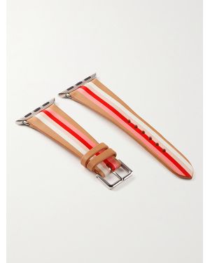 La Californienne Striped Leather Watch Strap - Pink