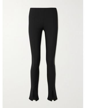 Frankie Shop Reya Ribbed Stretch-Jersey Flared Leggings - Black