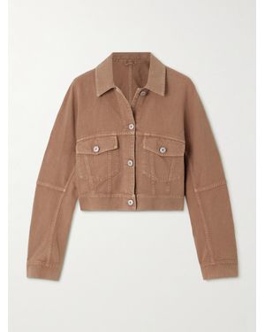 Brunello Cucinelli Cropped Denim Jacket - Natural