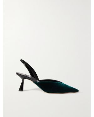 Jimmy Choo Maryanne Sb 65 Velvet Slingback Pumps in Black | Lyst