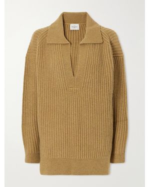 LeKasha Malte Ribbed Cashmere Jumper - Natural