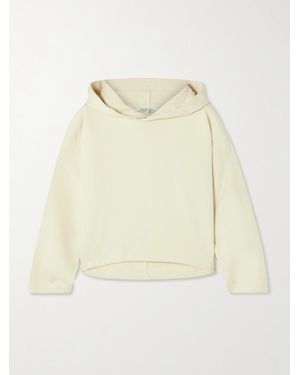 Another Tomorrow Cropped Organic Cotton-Blend Jersey Hoodie - Natural