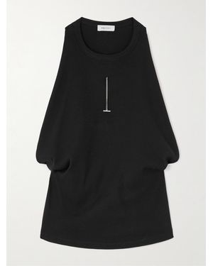 McQueen Tanktop Aus Geripptem Jersey Aus Einer Baumwollmischung Mit Verzierung - Schwarz