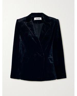 Cefinn Ronson Velvet Blazer - Blue