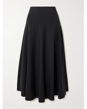 St. Agni Panelled Cotton-Blend Maxi Skirt - Black