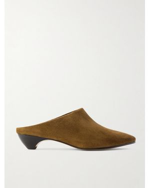 Le Monde Beryl Allegra 35 Suede Mules - Brown