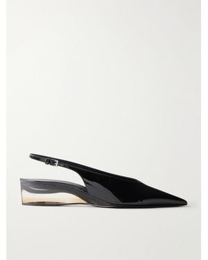 Alaïa 30 Patent-Leather Slingback Court Shoes - Black