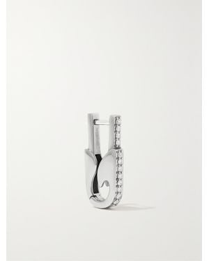 Eera 18-Karat Blackened Diamond Single Earring - White