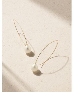 Mizuki Medium 14-Karat Pearl Earrings - Natural