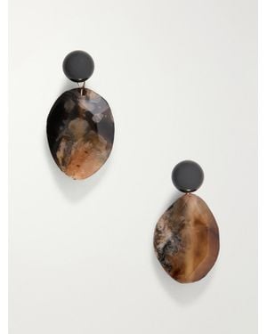 Completedworks Time Will Say Nothing But &Quot;I Told You So&Quot; -Plated Agate Earrings - Black