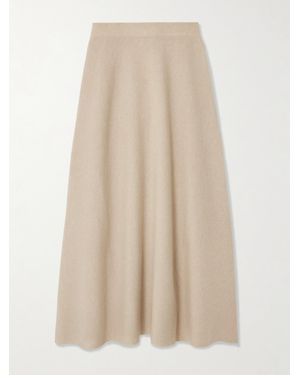 Max Mara Giberna Wool And Cashmere-Blend Maxi Skirt - Natural