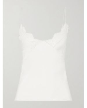 Sharon Wauchob Capucines Scalloped Lace-Trimmed Silk Crepe De Chine Camisole - White