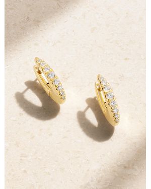 Melissa Kaye Lulu Small 18-Karat Diamond Hoop Earrings - Natural