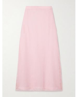Altuzarra Linnie Silk-Organza Maxi Skirt - Pink
