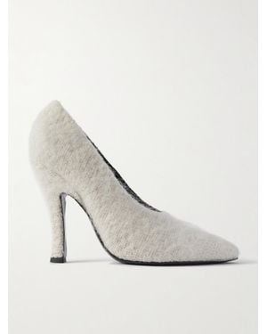 Magda Butrym Brushed-Knit Court Shoes - White