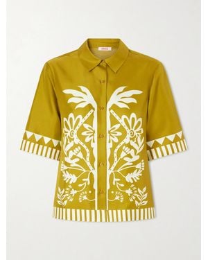 Eres Emeraude Printed Silk Shirt - Yellow