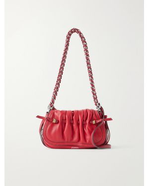 Isabel Marant Bolton Embellished Gathered Leather Shoulder Bag