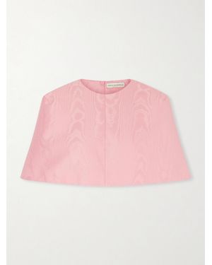 Emilia Wickstead Virginie Moiré Cape - Pink