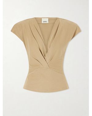Isabel Marant Nadrine Cotton-Jersey T-Shirt - Natural