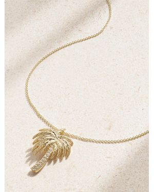 Sydney Evan Palm Tree 14-Karat Diamond Necklace - Natural