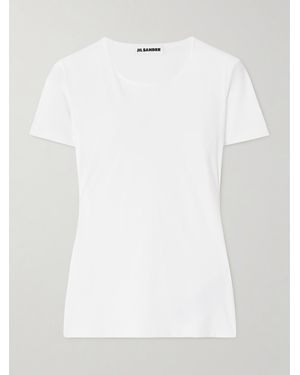 Jil Sander T-Shirt Aus Stretch-Jersey - Weiß
