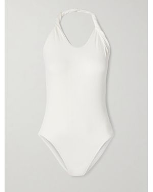 TOVE Enya Twisted Stretch-Jersey Halterneck Bodysuit - White