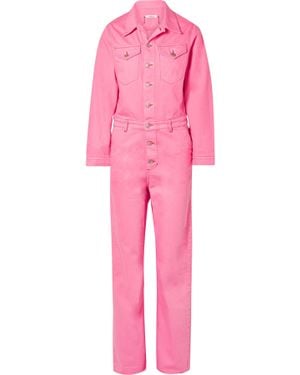 Ganni Denim Jumpsuit Pink