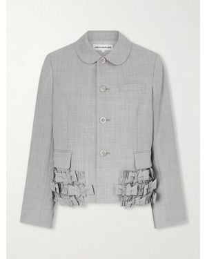 Comme des Garçons Bow-Embellished Wool Jacket - Grey