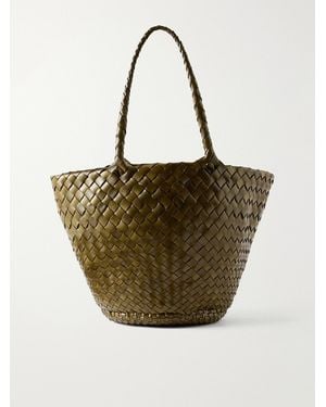 Dragon Diffusion Egola Woven Leather Tote - Metallic