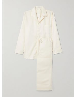 Olivia Von Halle Vanderbilt Cashmere Pyjama Set - White