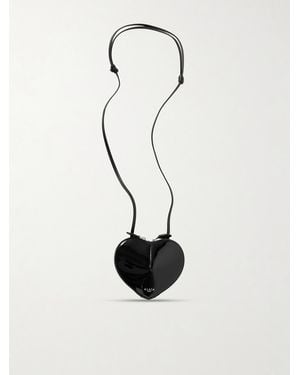 Alaïa Le Coeur Patent-Leather Shoulder Bag - White